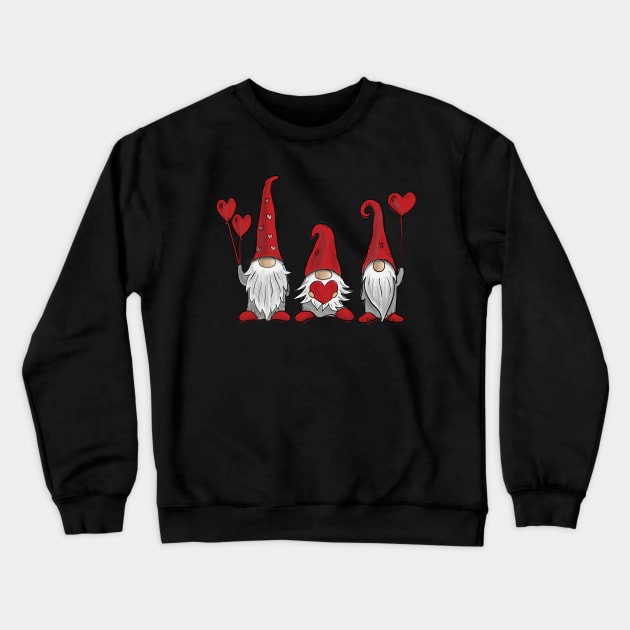 Cute Gnomes Valentines Gift Crewneck Sweatshirt by Mstudio